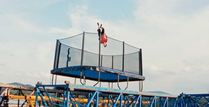 Experience next-level bounce with Akrobat XCITYX trampoline