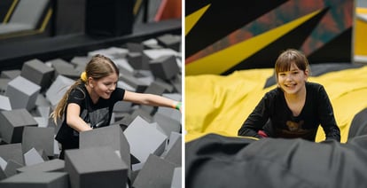 Airbags or foam cubes for your Trampoline park - Akrobat
