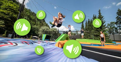 Upgrade your Trampoline park with interactive Airbag Sound - Akrobat