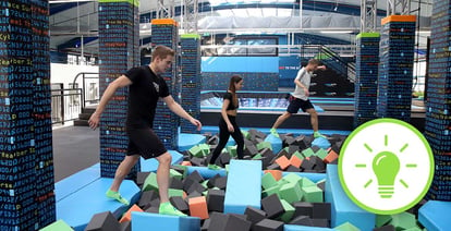 How to combine modules in your Trampoline park? - AKROBAT