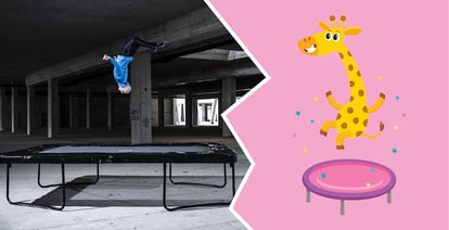 The difference between a trampoline and a toy - Akrobat